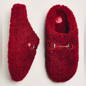 NWT Anthropology Maeve Sherpa Fleece Bit Scuff Slippers